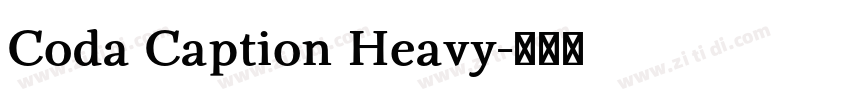 Coda Caption Heavy字体转换 Coda Caption Heavy字体转换